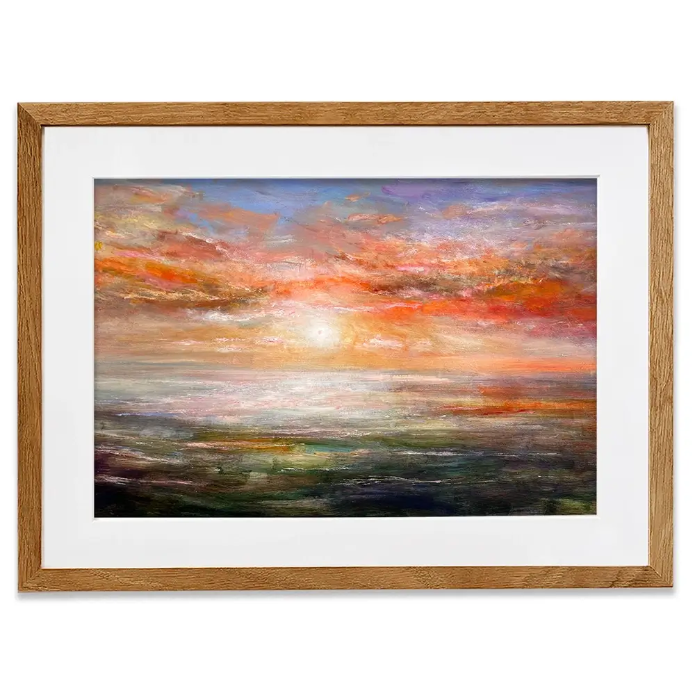 Sun Rising Over Plymouth Sound Framed Art Print Sun Rising Over Plymouth Sound Framed Art Print wall art product Craig Askew