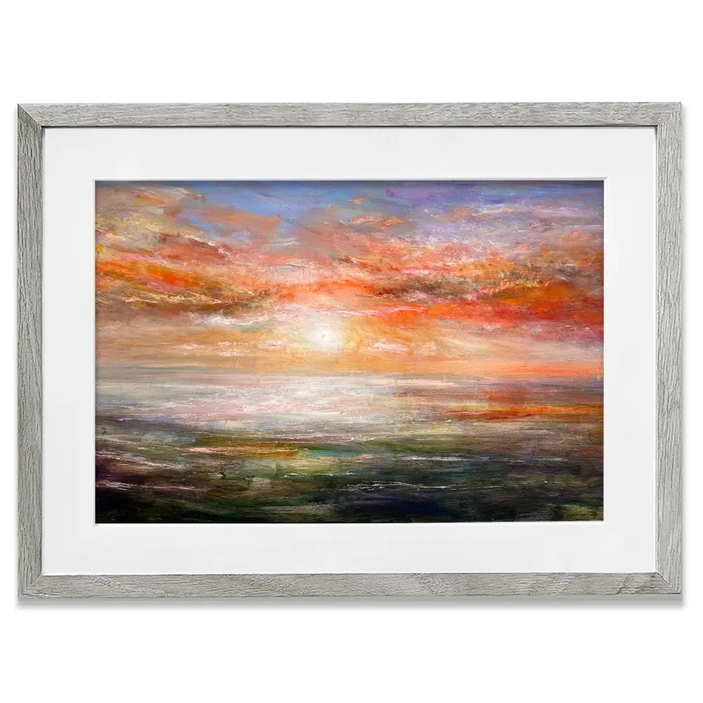 Sun Rising Over Plymouth Sound Framed Art Print Sun Rising Over Plymouth Sound Framed Art Print wall art product Craig Askew