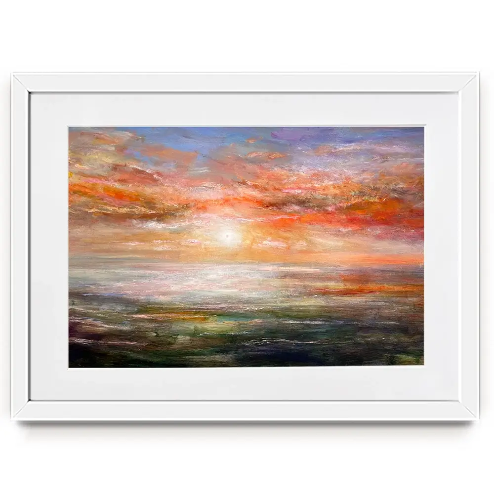 Sun Rising Over Plymouth Sound Framed Art Print Sun Rising Over Plymouth Sound Framed Art Print wall art product Craig Askew
