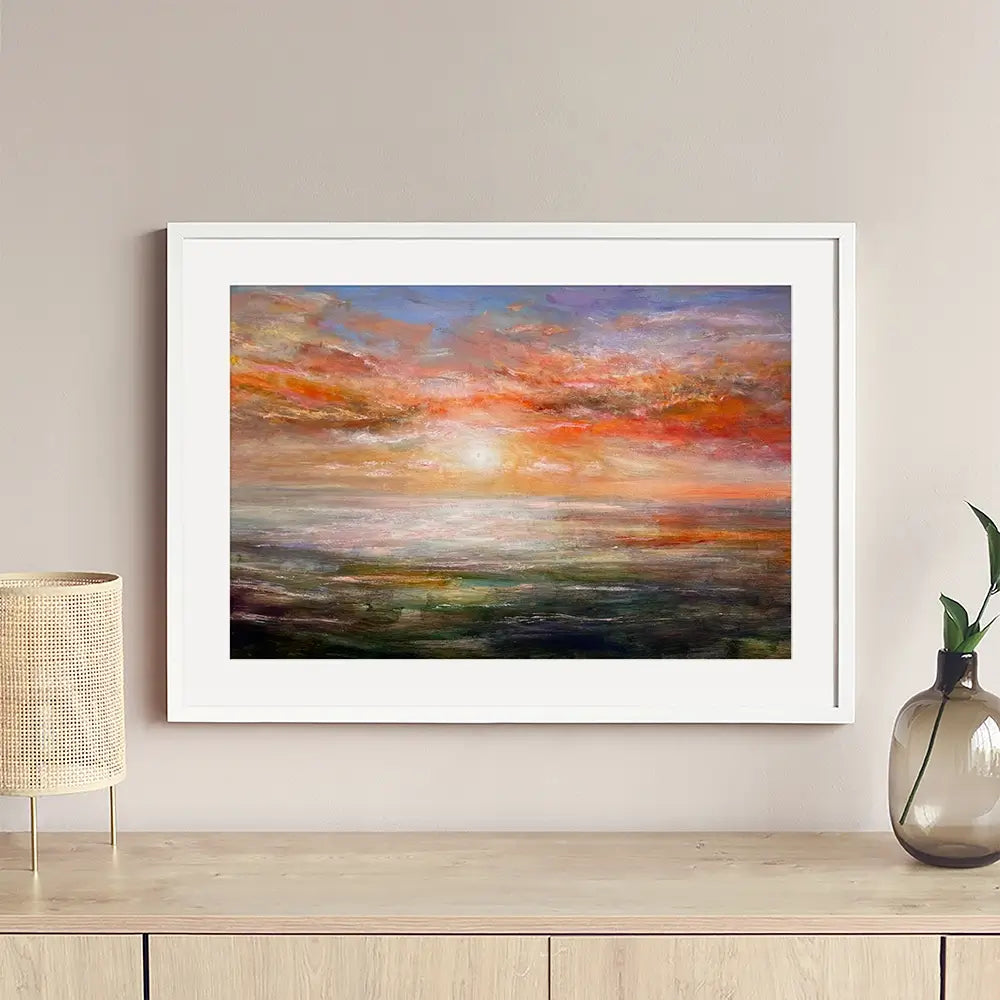Sun Rising Over Plymouth Sound Framed Art Print Sun Rising Over Plymouth Sound Framed Art Print wall art product Craig Askew