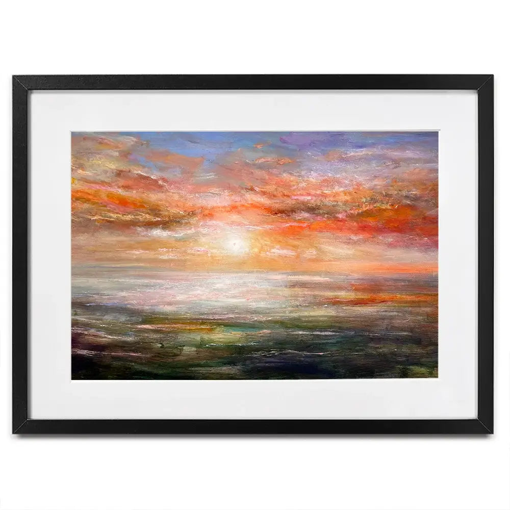 Sun Rising Over Plymouth Sound Framed Art Print Sun Rising Over Plymouth Sound Framed Art Print wall art product Craig Askew