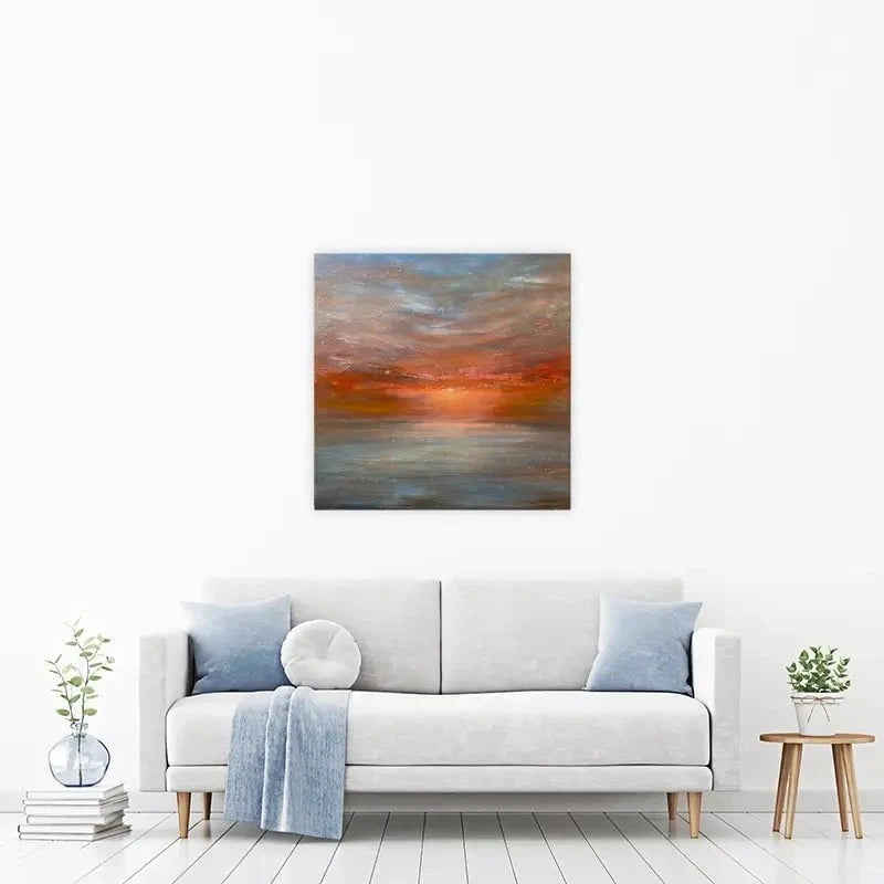 Sun Rising Over The Sea Canvas Print Sun Rising Over The Sea Canvas Print wall art product Craig Askew