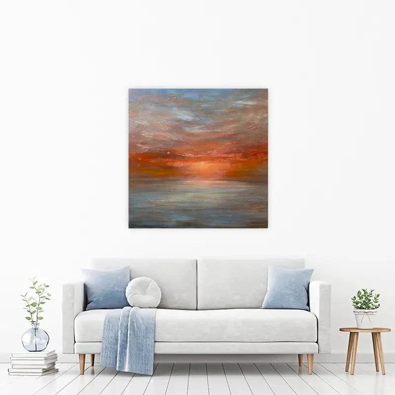 Sun Rising Over The Sea Canvas Print Sun Rising Over The Sea Canvas Print wall art product Craig Askew