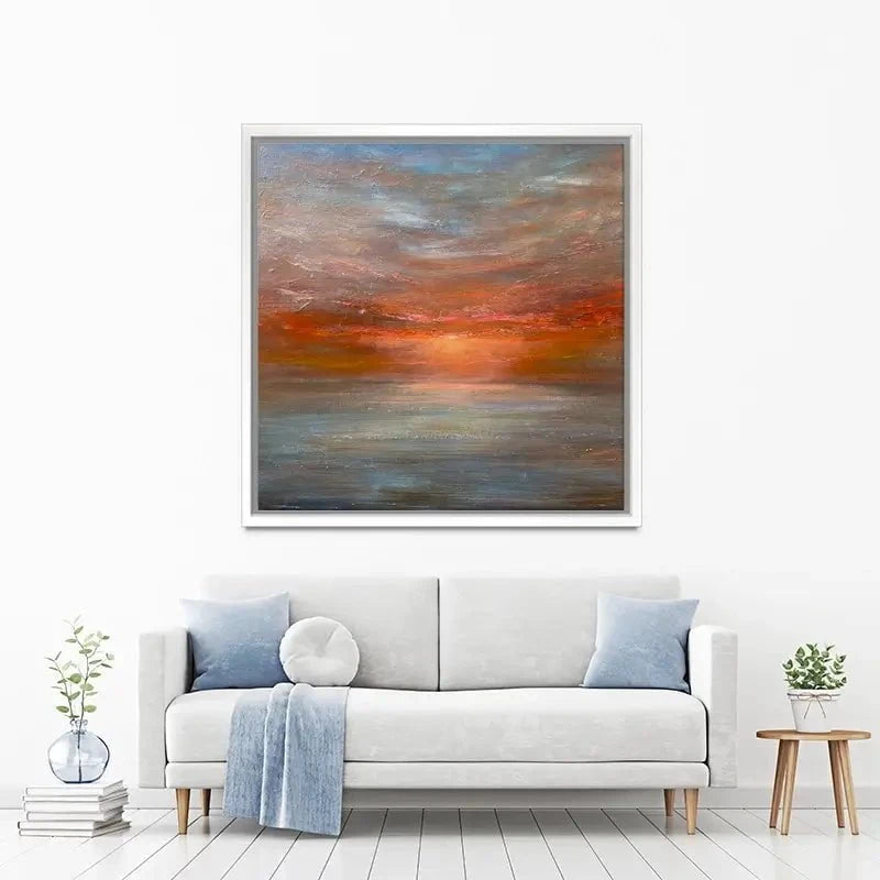 Sun Rising Over The Sea Canvas Print Sun Rising Over The Sea Canvas Print wall art product Craig Askew