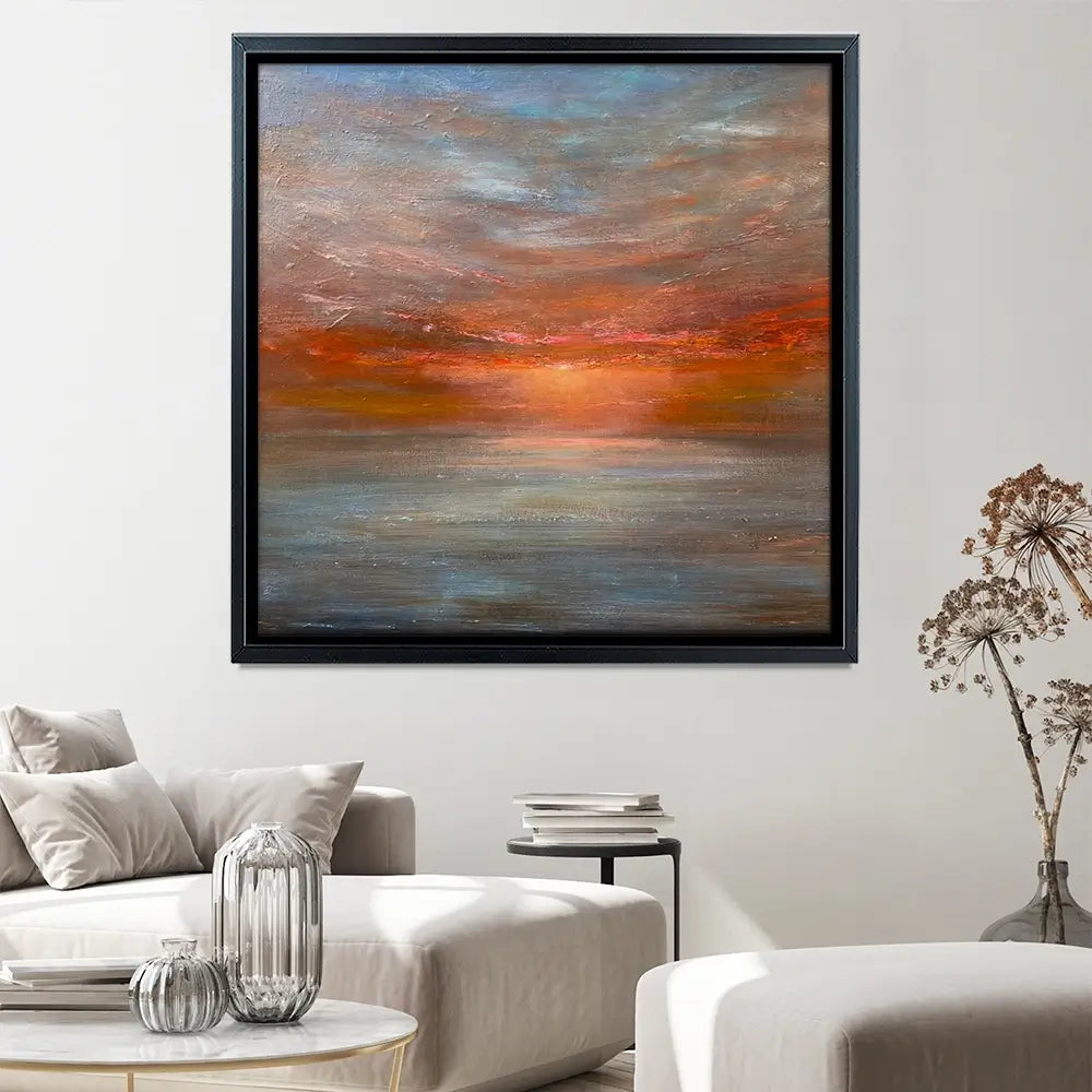 Sun Rising Over The Sea Canvas Print Sun Rising Over The Sea Canvas Print wall art product Craig Askew