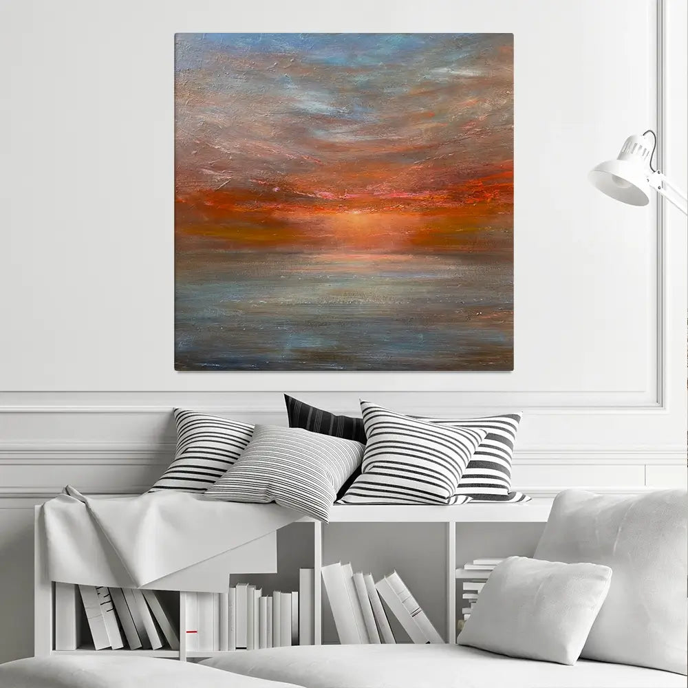 Sun Rising Over The Sea Canvas Print Sun Rising Over The Sea Canvas Print wall art product Craig Askew