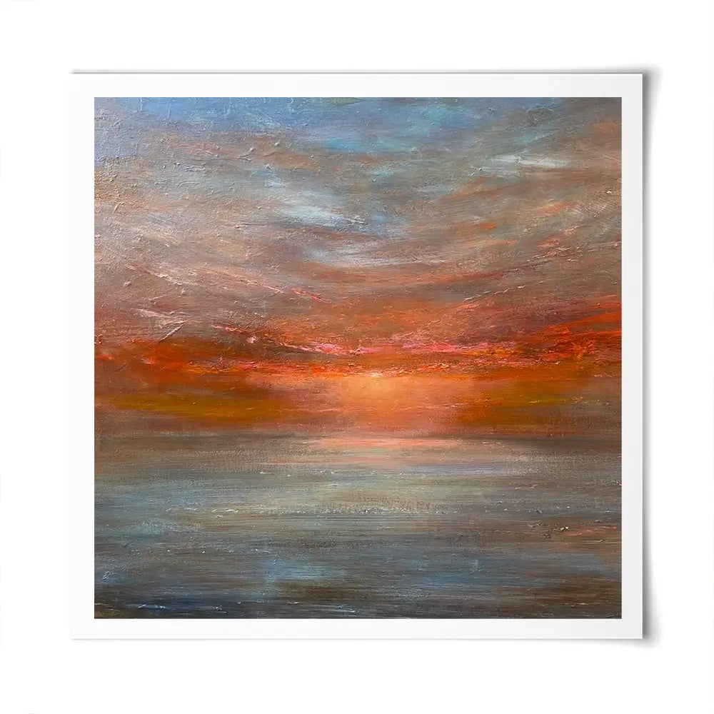 Sun Rising Over The Sea Square Art Print Sun Rising Over The Sea Square Art Print wall art product Craig Askew