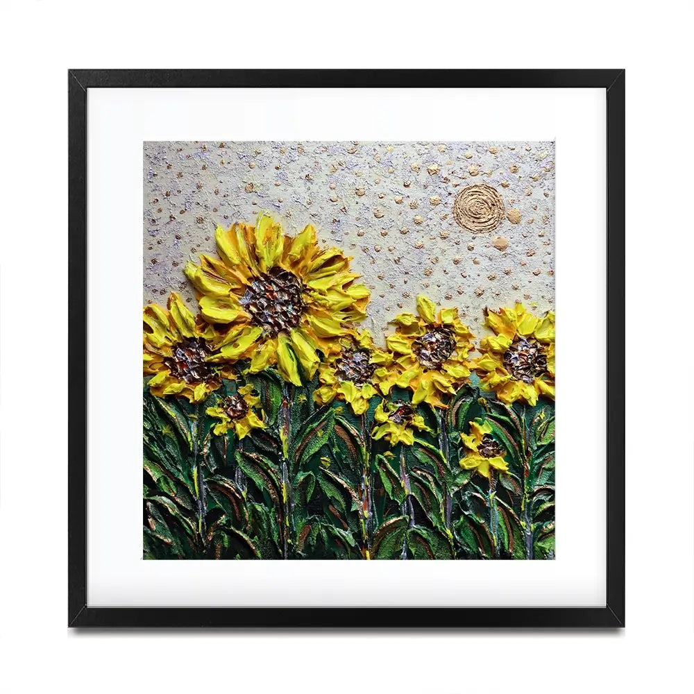 Sun Shining Sunflowers Square Framed Art Print Sun Shining Sunflowers Square Framed Art Print wall art product Nada Khatib