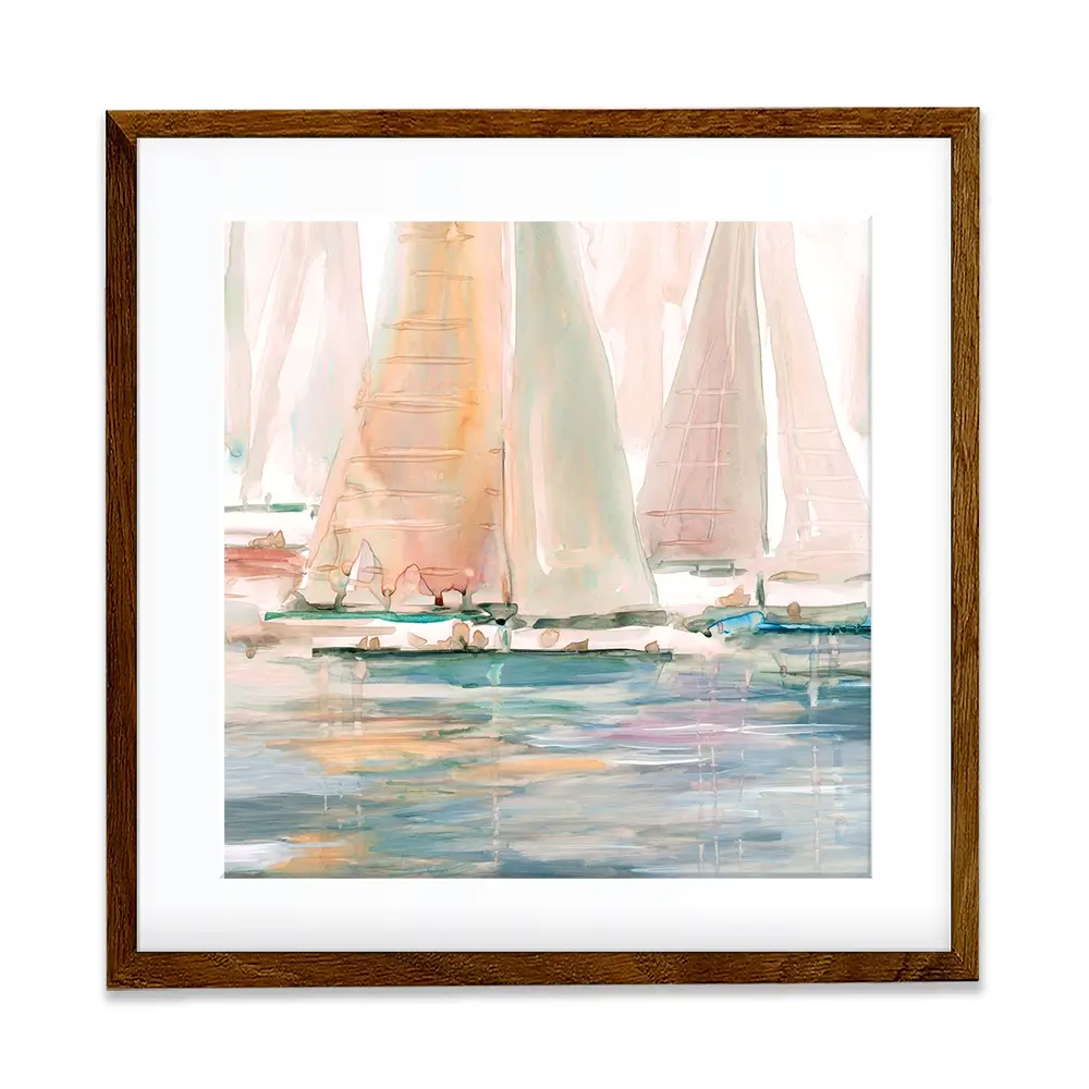Sundrenched Sails Square Framed Art Print Sundrenched Sails Square Framed Art Print wall art product Carol Robinson