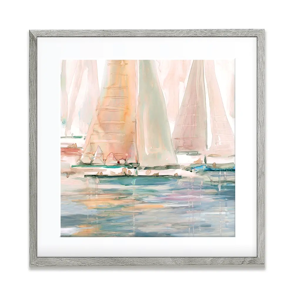 Sundrenched Sails Square Framed Art Print Sundrenched Sails Square Framed Art Print wall art product Carol Robinson