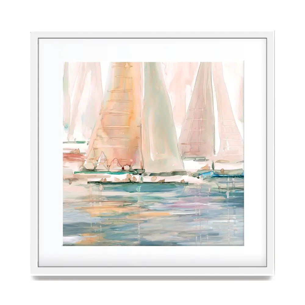 Sundrenched Sails Square Framed Art Print Sundrenched Sails Square Framed Art Print wall art product Carol Robinson