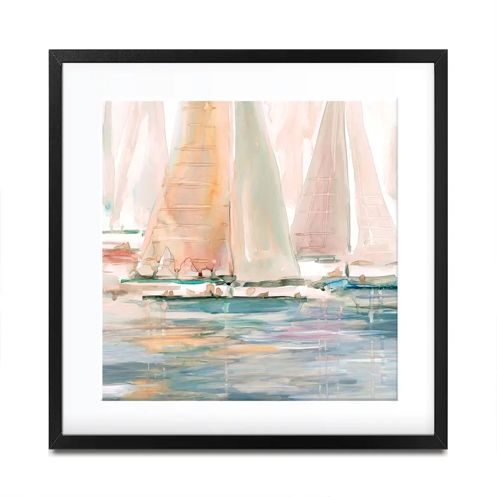 Sundrenched Sails Square Framed Art Print Sundrenched Sails Square Framed Art Print wall art product Carol Robinson