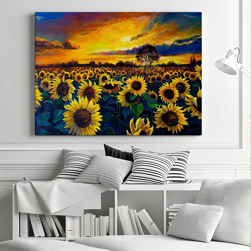 Sunflower Field Canvas Print Sunflower Field Canvas Print wall art product Ivailo Nikolov / Shutterstock