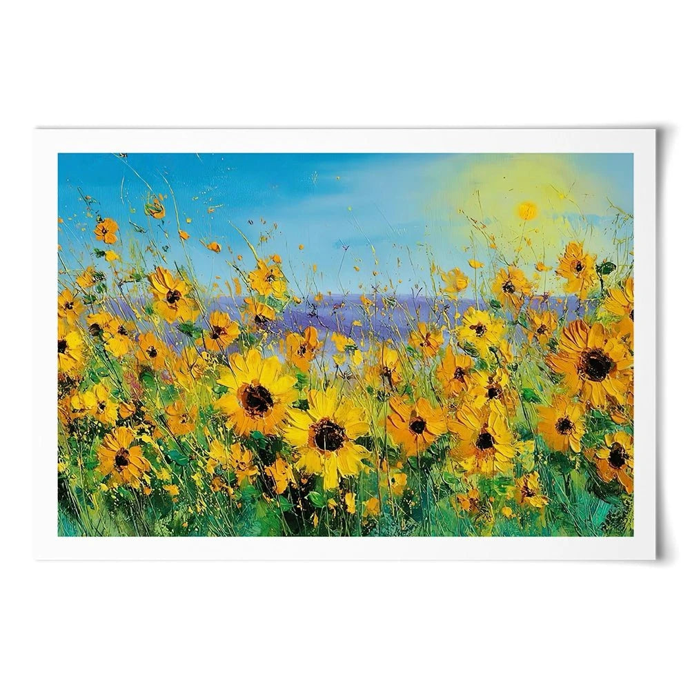 Sunflower Field Explosion Art Print Sunflower Field Explosion Art Print wall art product David Alexander Elder