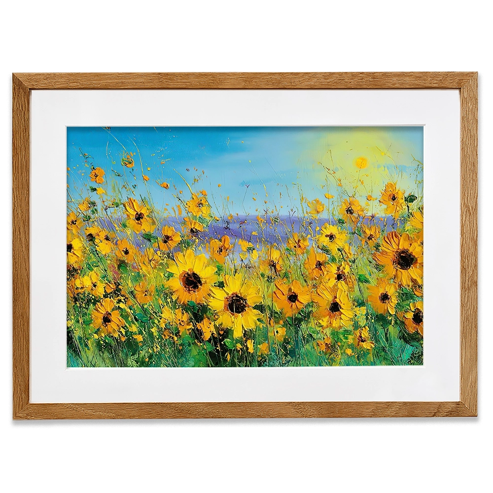Sunflower Field Explosion Framed Art Print Sunflower Field Explosion Framed Art Print wall art product David Alexander Elder