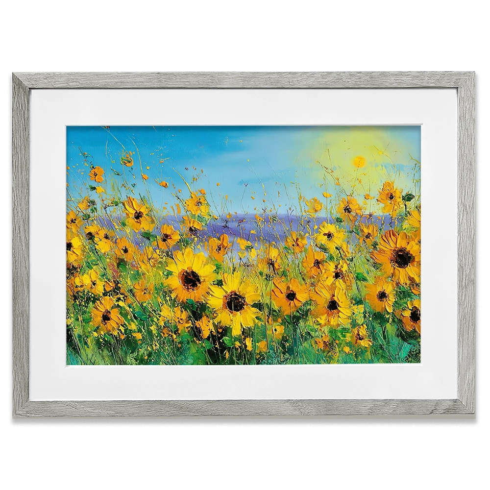 Sunflower Field Explosion Framed Art Print Sunflower Field Explosion Framed Art Print wall art product David Alexander Elder