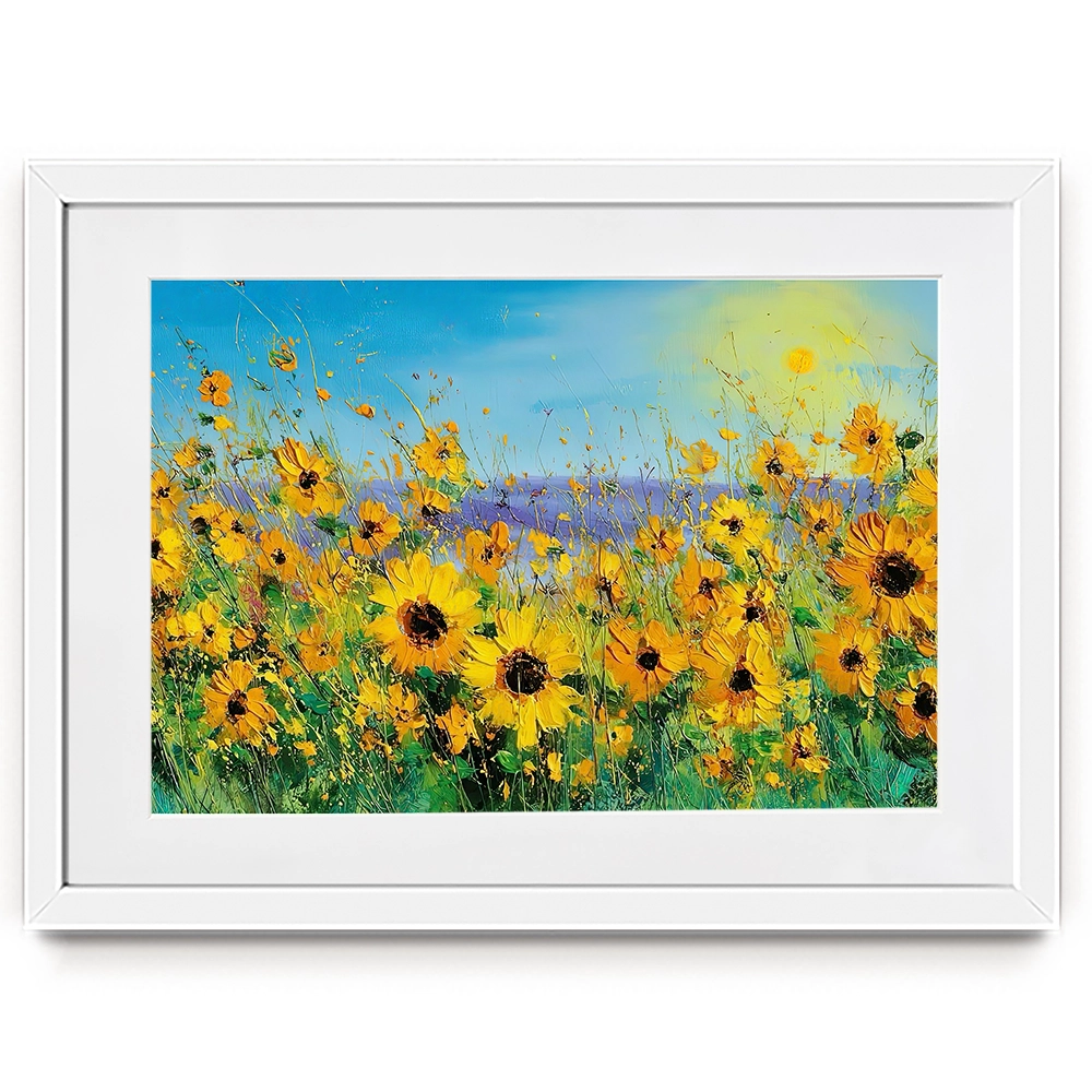 Sunflower Field Explosion Framed Art Print Sunflower Field Explosion Framed Art Print wall art product David Alexander Elder