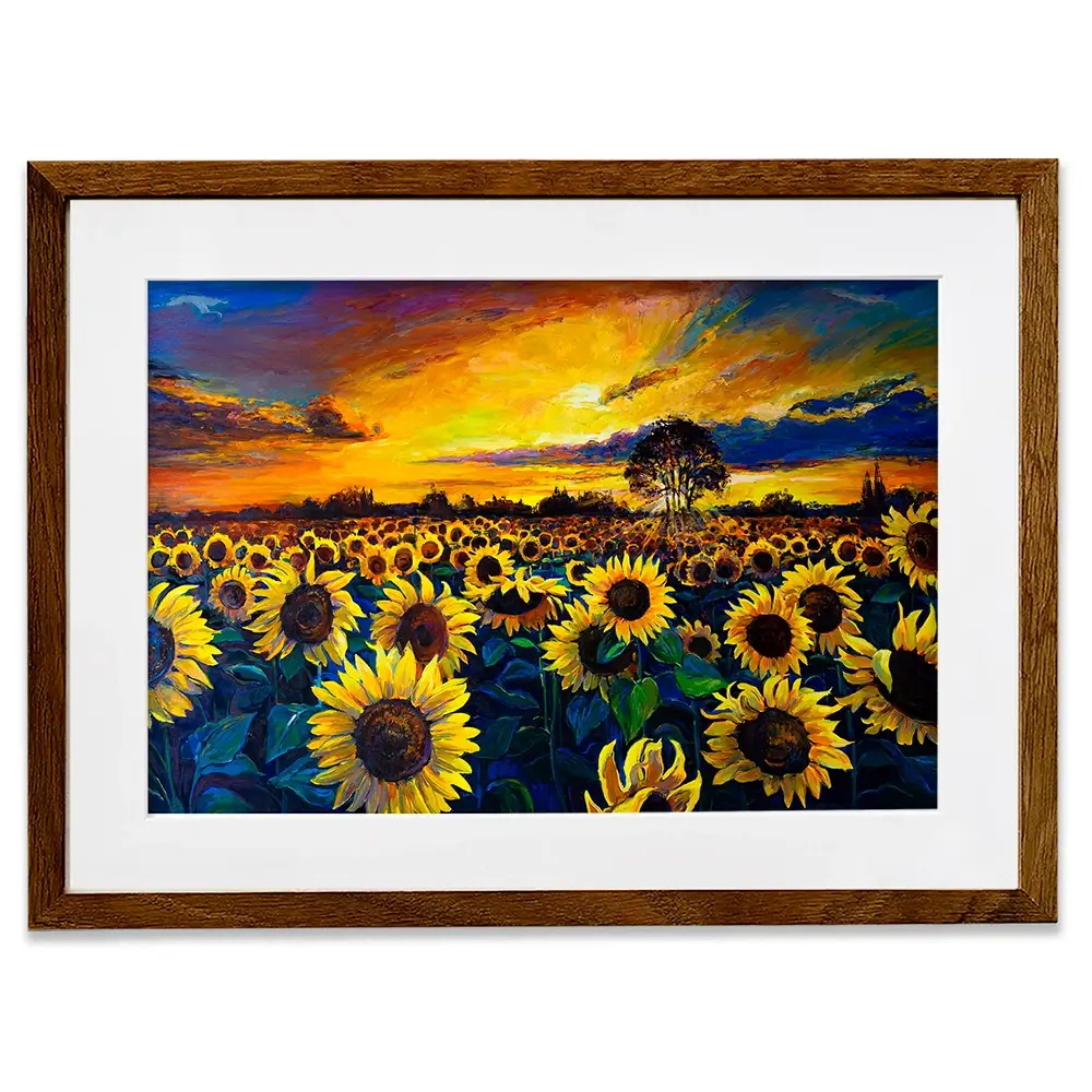 Sunflower Field Framed Art Print Sunflower Field Framed Art Print wall art product Ivailo Nikolov / Shutterstock