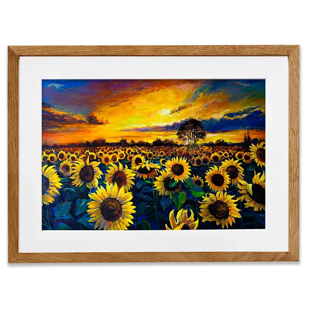 Sunflower Field Framed Art Print Sunflower Field Framed Art Print wall art product Ivailo Nikolov / Shutterstock