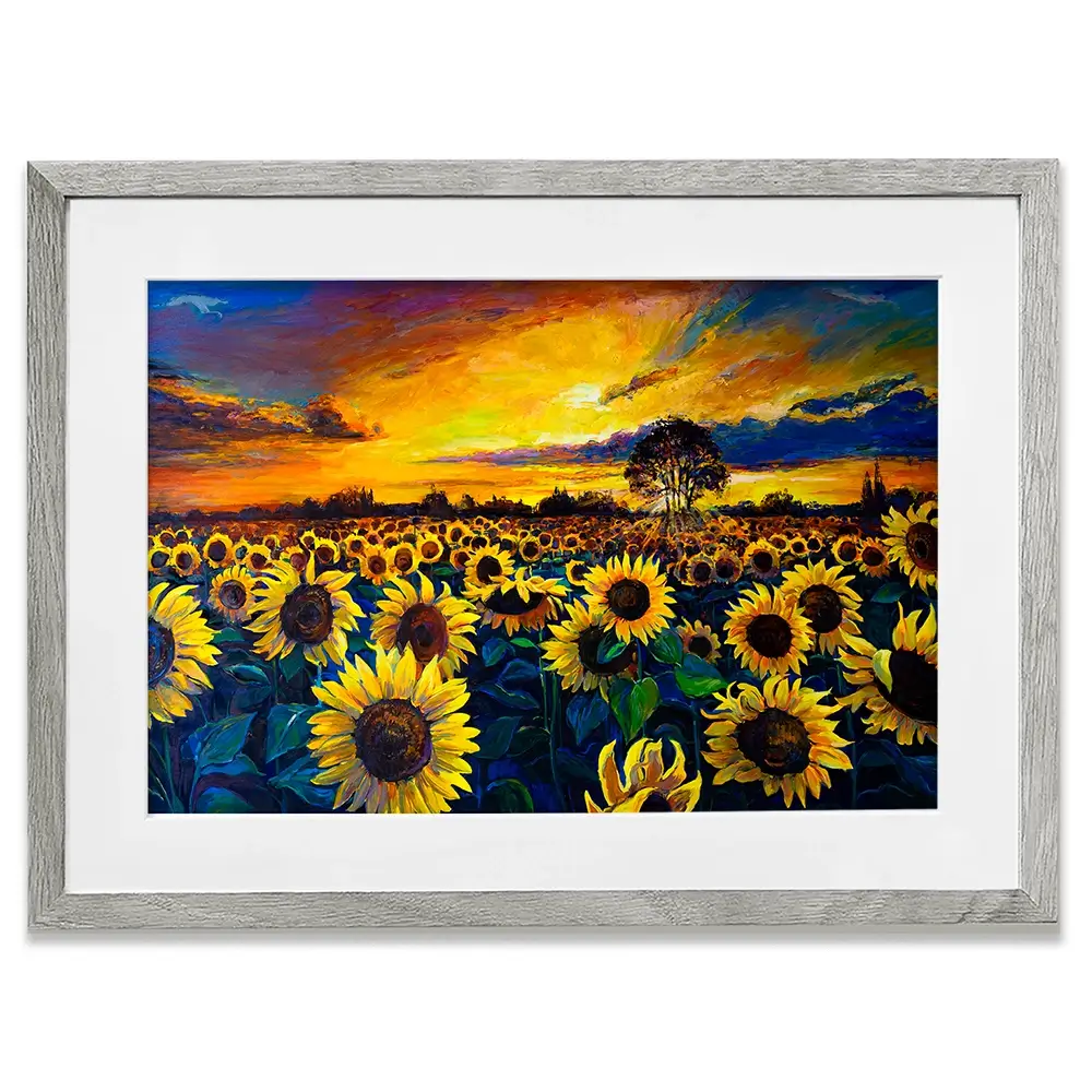 Sunflower Field Framed Art Print Sunflower Field Framed Art Print wall art product Ivailo Nikolov / Shutterstock