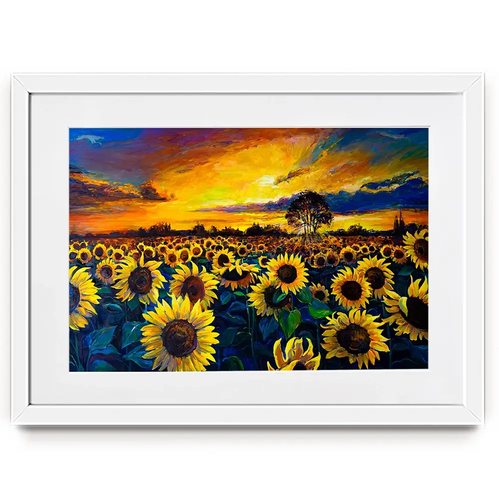 Sunflower Field Framed Art Print Sunflower Field Framed Art Print wall art product Ivailo Nikolov / Shutterstock
