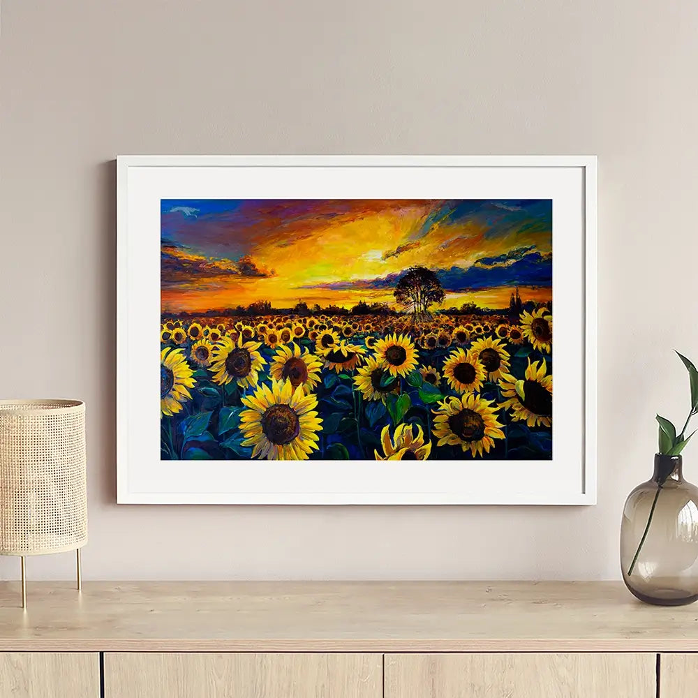 Sunflower Field Framed Art Print Sunflower Field Framed Art Print wall art product Ivailo Nikolov / Shutterstock
