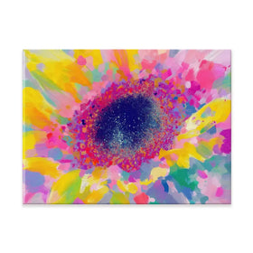 Sunflower Macro Canvas Print Sunflower Macro Canvas Print wall art product Chromatic Storm Studio