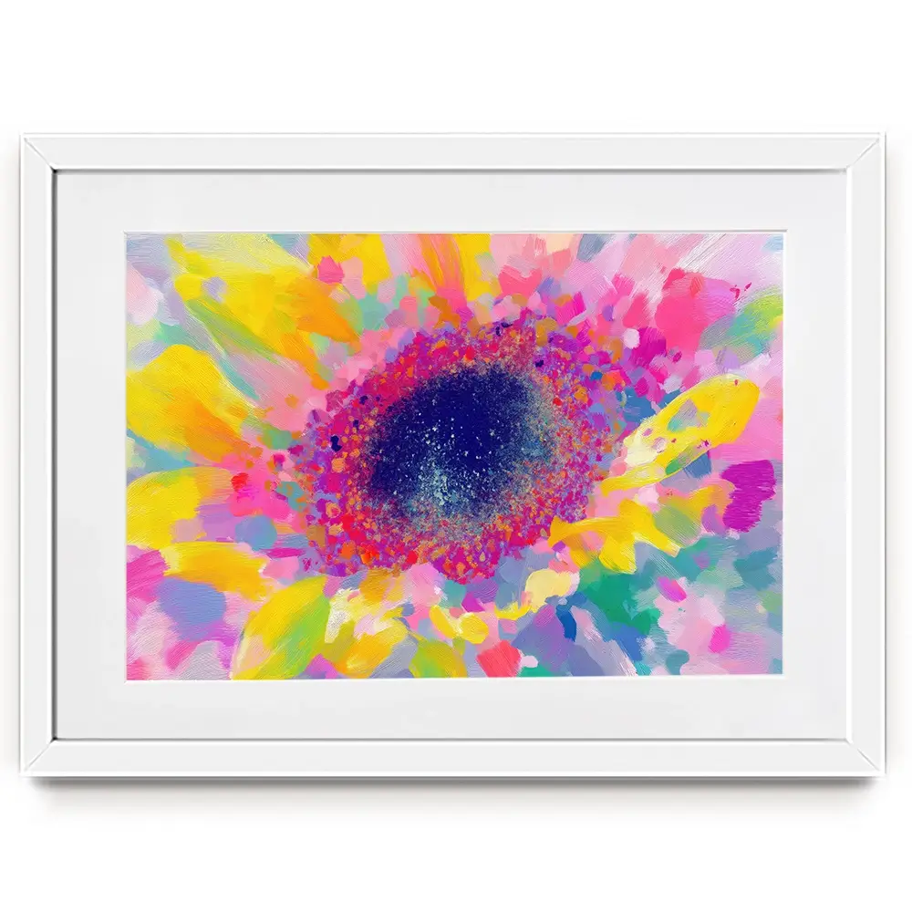 Sunflower Macro Framed Art Print Sunflower Macro Framed Art Print wall art product Chromatic Storm Studio