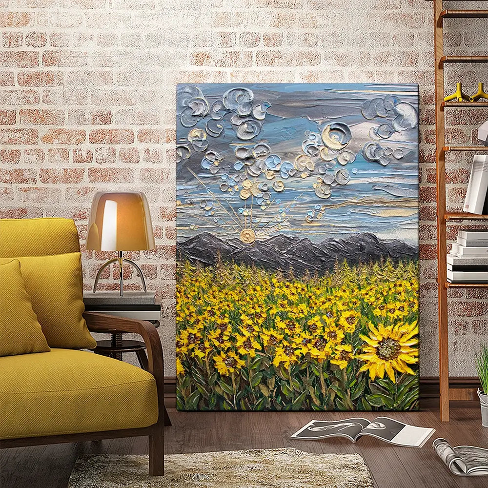 Sunflower Spectacular Canvas Print Sunflower Spectacular Canvas Print wall art product Nada Khatib