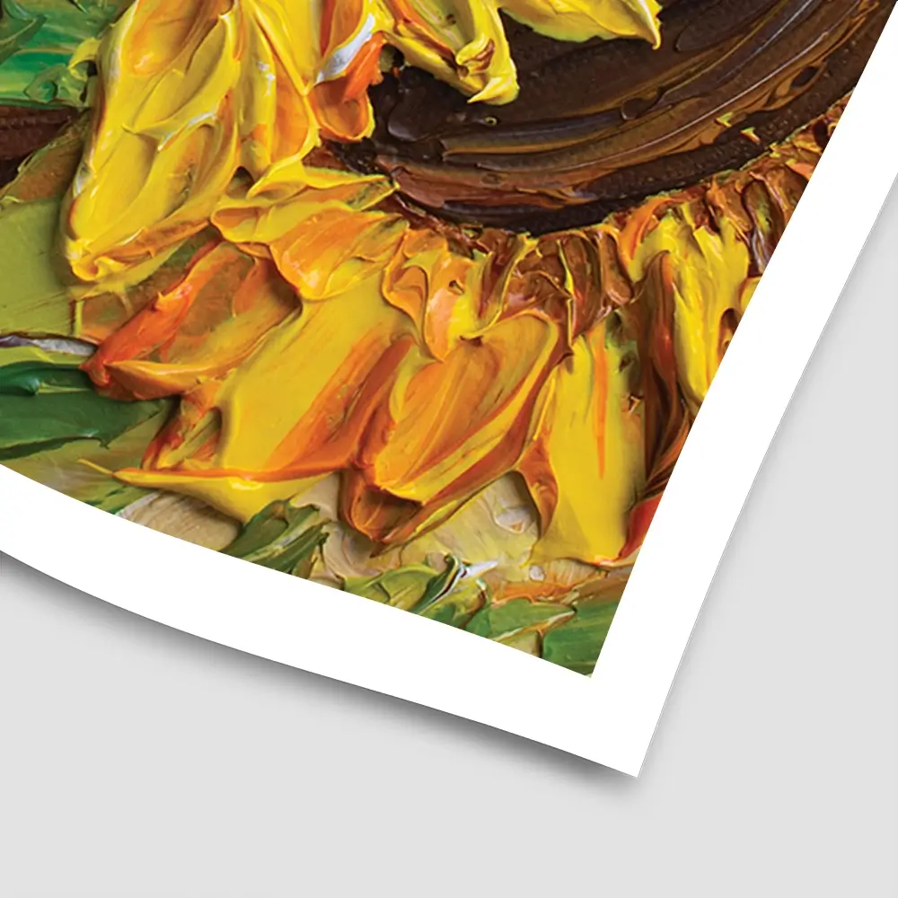 Sunflowers Warmth Square Art Print Sunflowers Warmth Square Art Print wall art product Olga Tkachyk