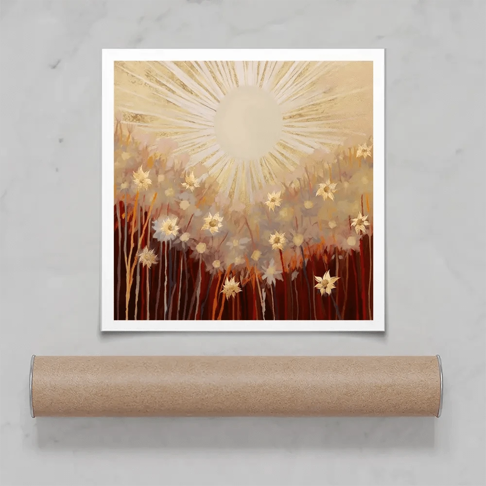 Sunkissed Blooms Square Art Print Sunkissed Blooms Square Art Print wall art product Isabella Karolewicz