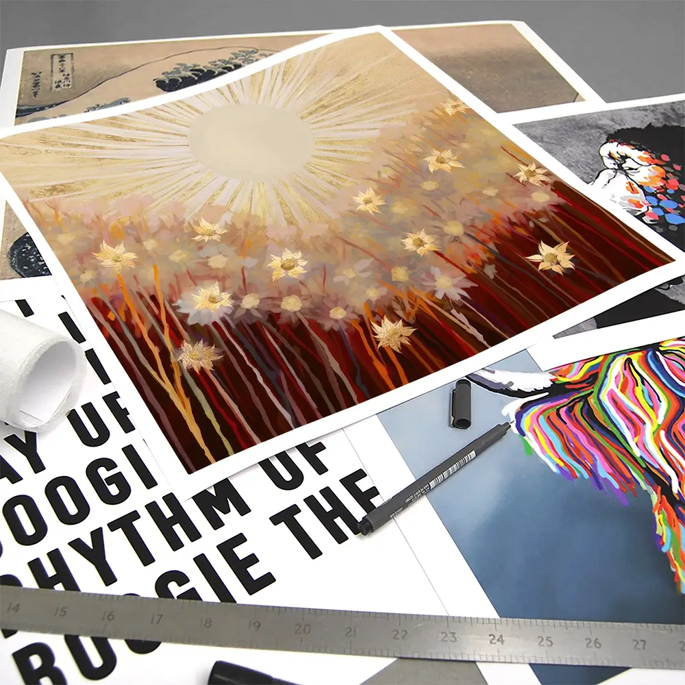 Sunkissed Blooms Square Art Print Sunkissed Blooms Square Art Print wall art product Isabella Karolewicz