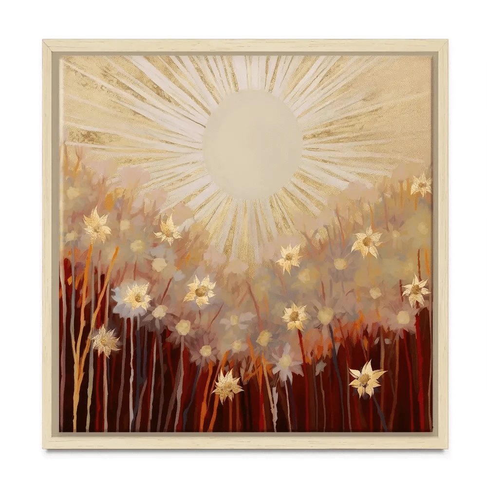 Sunkissed Blooms Square Canvas Print Sunkissed Blooms Square Canvas Print wall art product Isabella Karolewicz