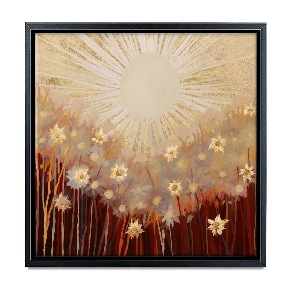 Sunkissed Blooms Square Canvas Print Sunkissed Blooms Square Canvas Print wall art product Isabella Karolewicz
