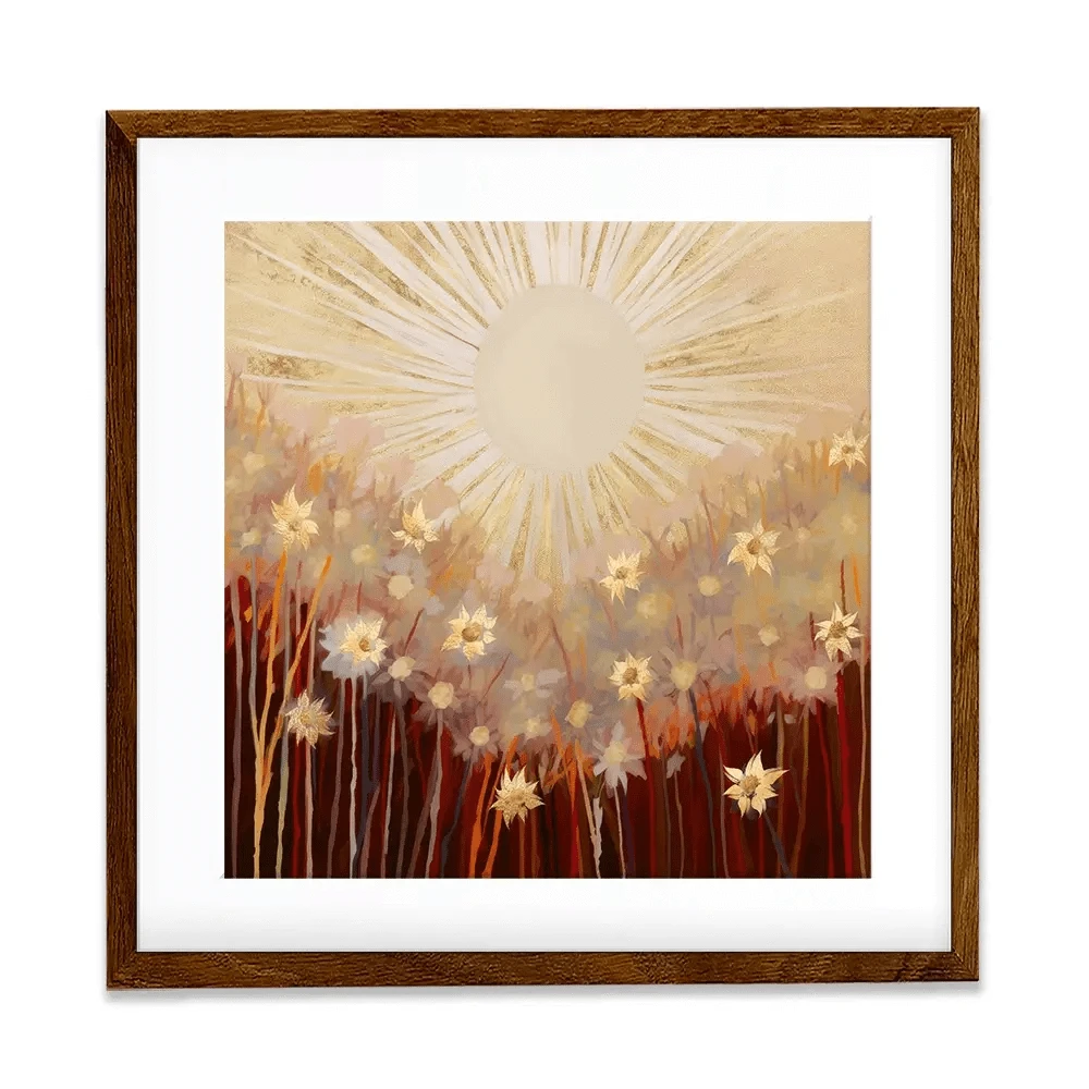 Sunkissed Blooms Square Framed Art Print Sunkissed Blooms Square Framed Art Print wall art product Isabella Karolewicz