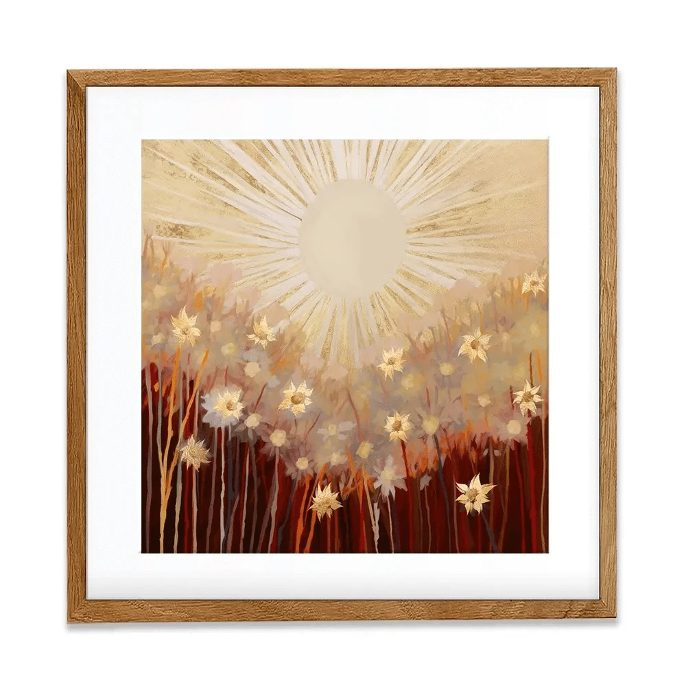 Sunkissed Blooms Square Framed Art Print Sunkissed Blooms Square Framed Art Print wall art product Isabella Karolewicz