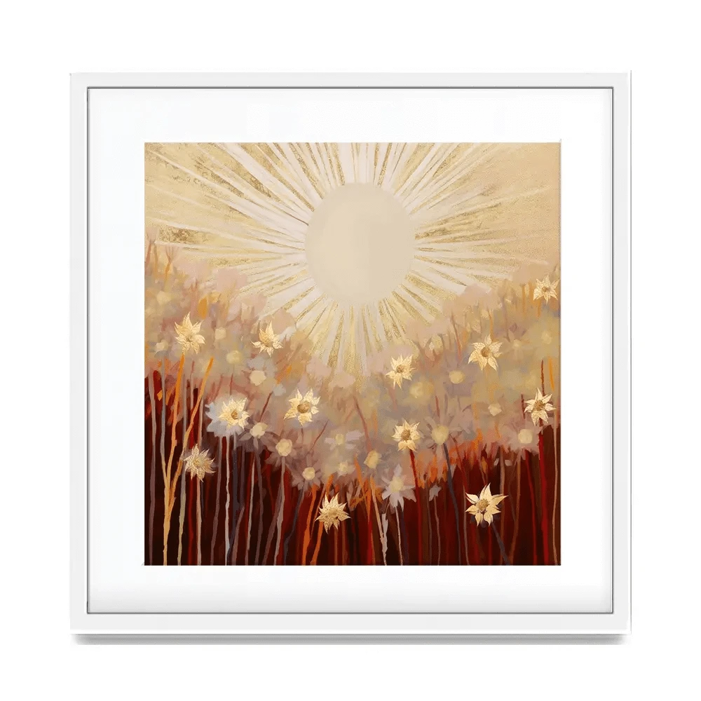 Sunkissed Blooms Square Framed Art Print Sunkissed Blooms Square Framed Art Print wall art product Isabella Karolewicz