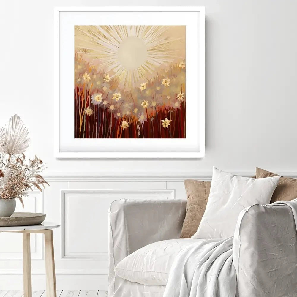 Sunkissed Blooms Square Framed Art Print Sunkissed Blooms Square Framed Art Print wall art product Isabella Karolewicz