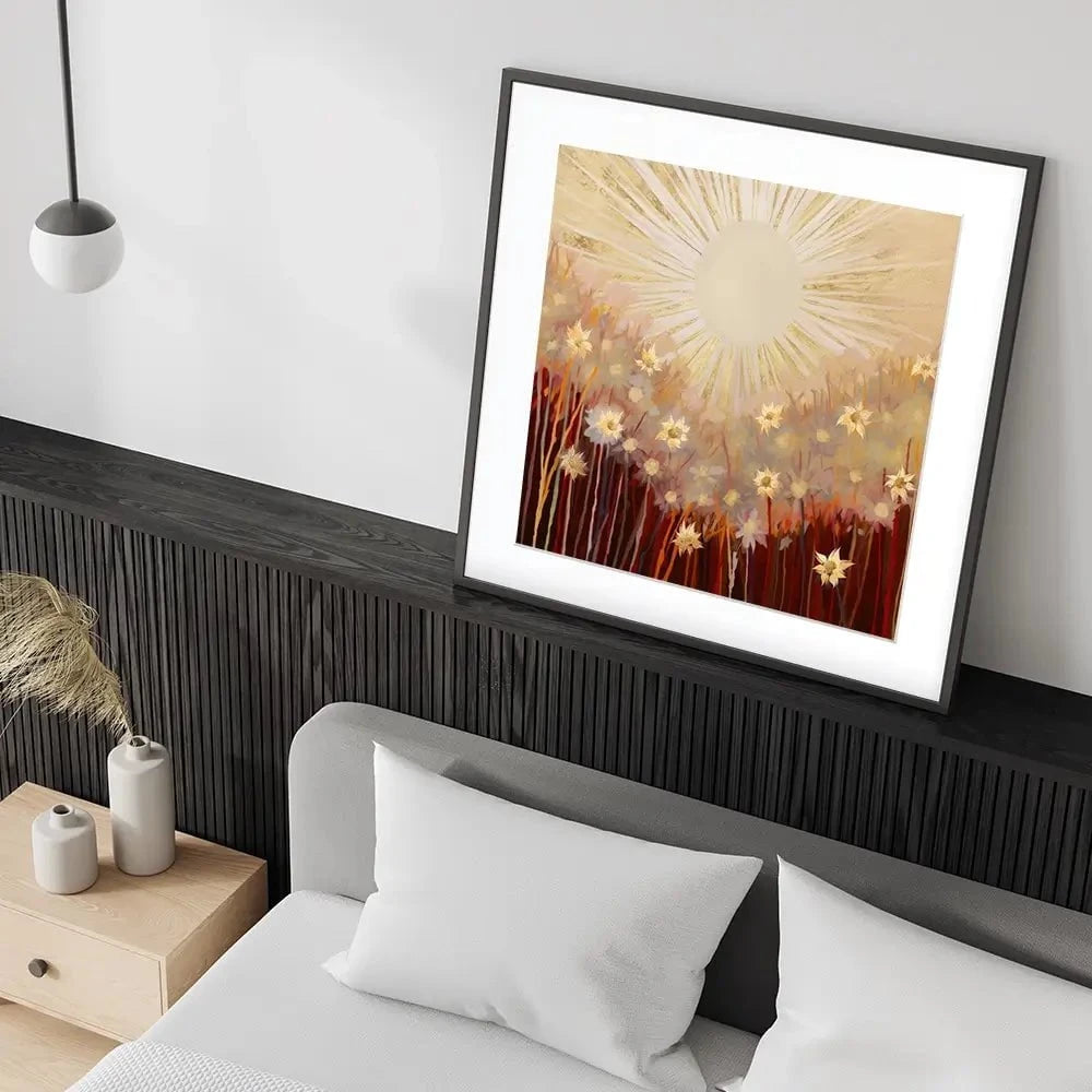 Sunkissed Blooms Square Framed Art Print Sunkissed Blooms Square Framed Art Print wall art product Isabella Karolewicz