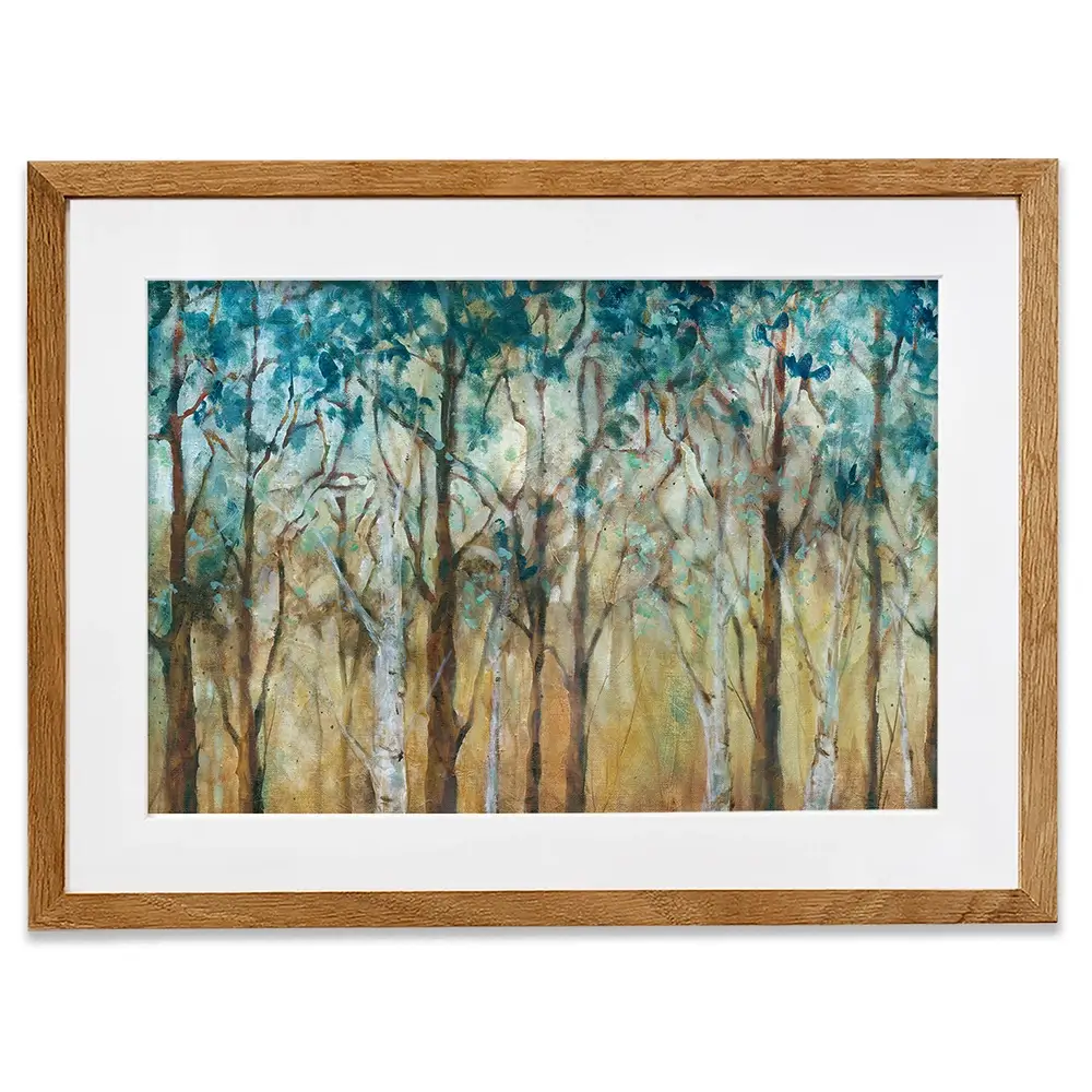 Sunlit Grove With Birch Framed Art Print Sunlit Grove With Birch Framed Art Print wall art product Carol Robinson