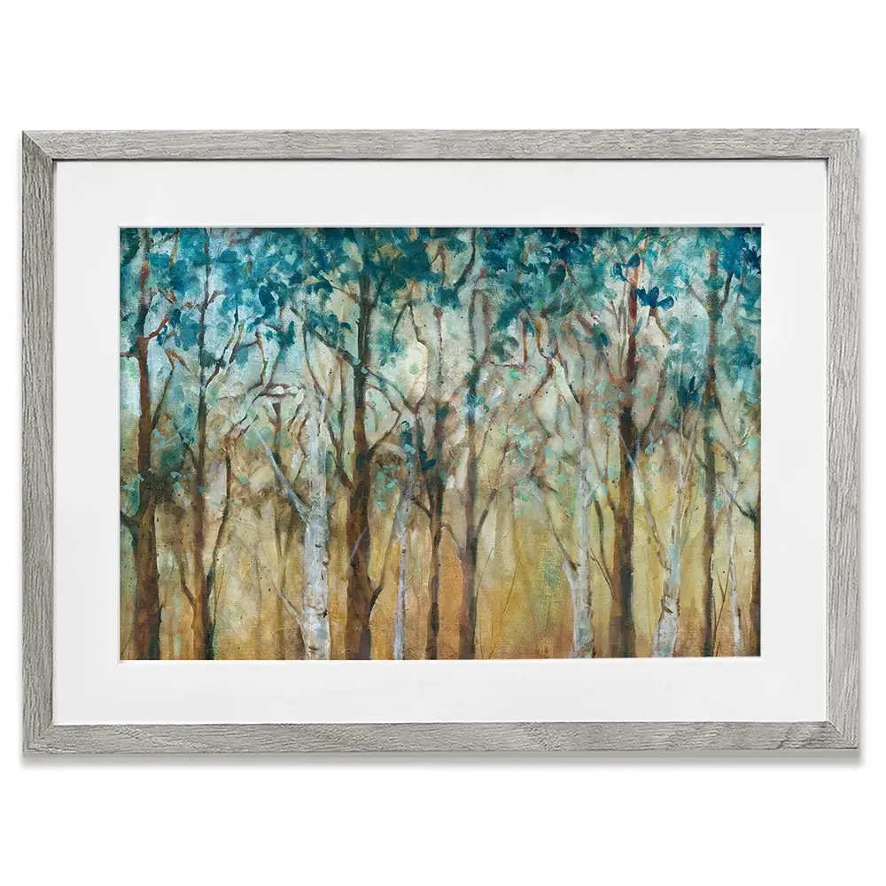 Sunlit Grove With Birch Framed Art Print Sunlit Grove With Birch Framed Art Print wall art product Carol Robinson