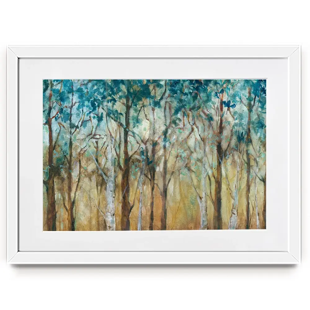Sunlit Grove With Birch Framed Art Print Sunlit Grove With Birch Framed Art Print wall art product Carol Robinson
