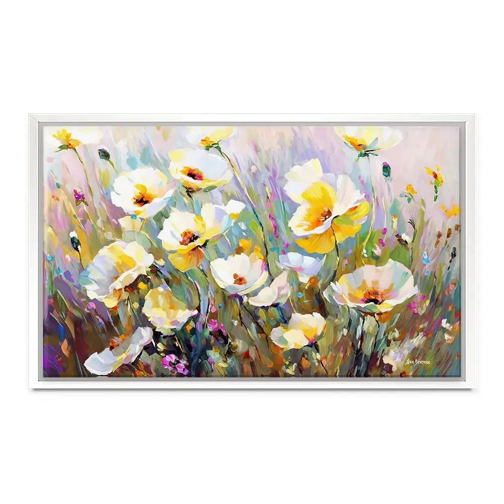 Sunlit Petals Embrace Canvas Print Sunlit Petals Embrace Canvas Print wall art product Leon Devenice