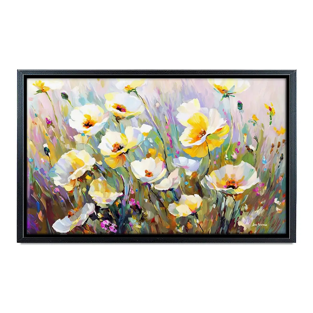 Sunlit Petals Embrace Canvas Print Sunlit Petals Embrace Canvas Print wall art product Leon Devenice