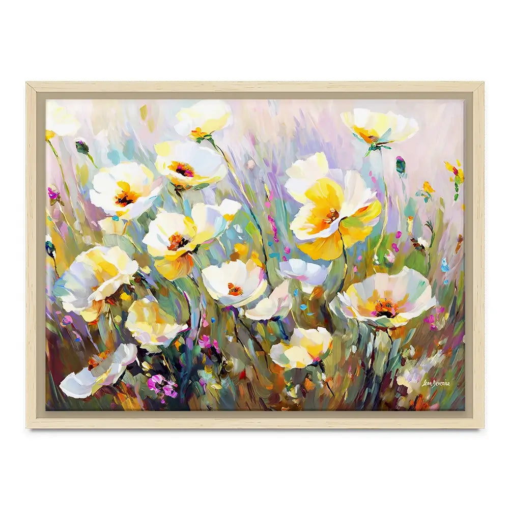 Sunlit Petals Embrace Canvas Print Sunlit Petals Embrace Canvas Print wall art product Leon Devenice