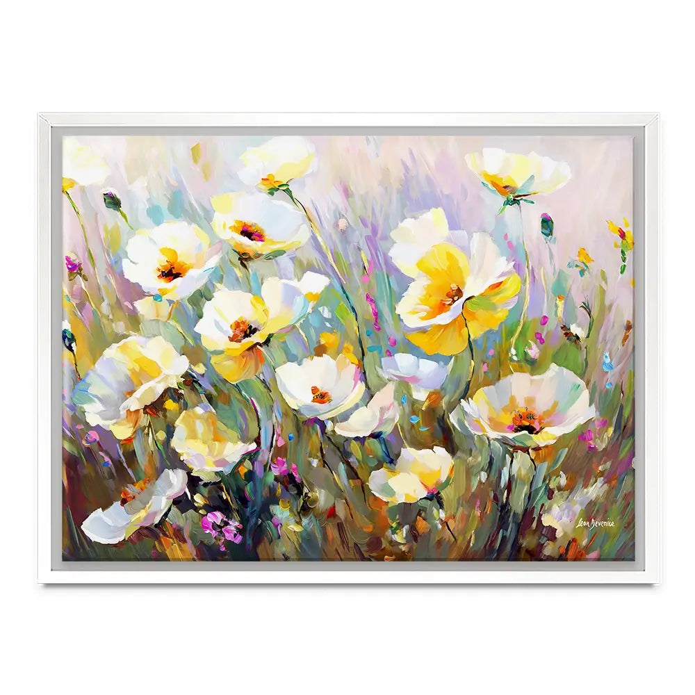 Sunlit Petals Embrace Canvas Print Sunlit Petals Embrace Canvas Print wall art product Leon Devenice