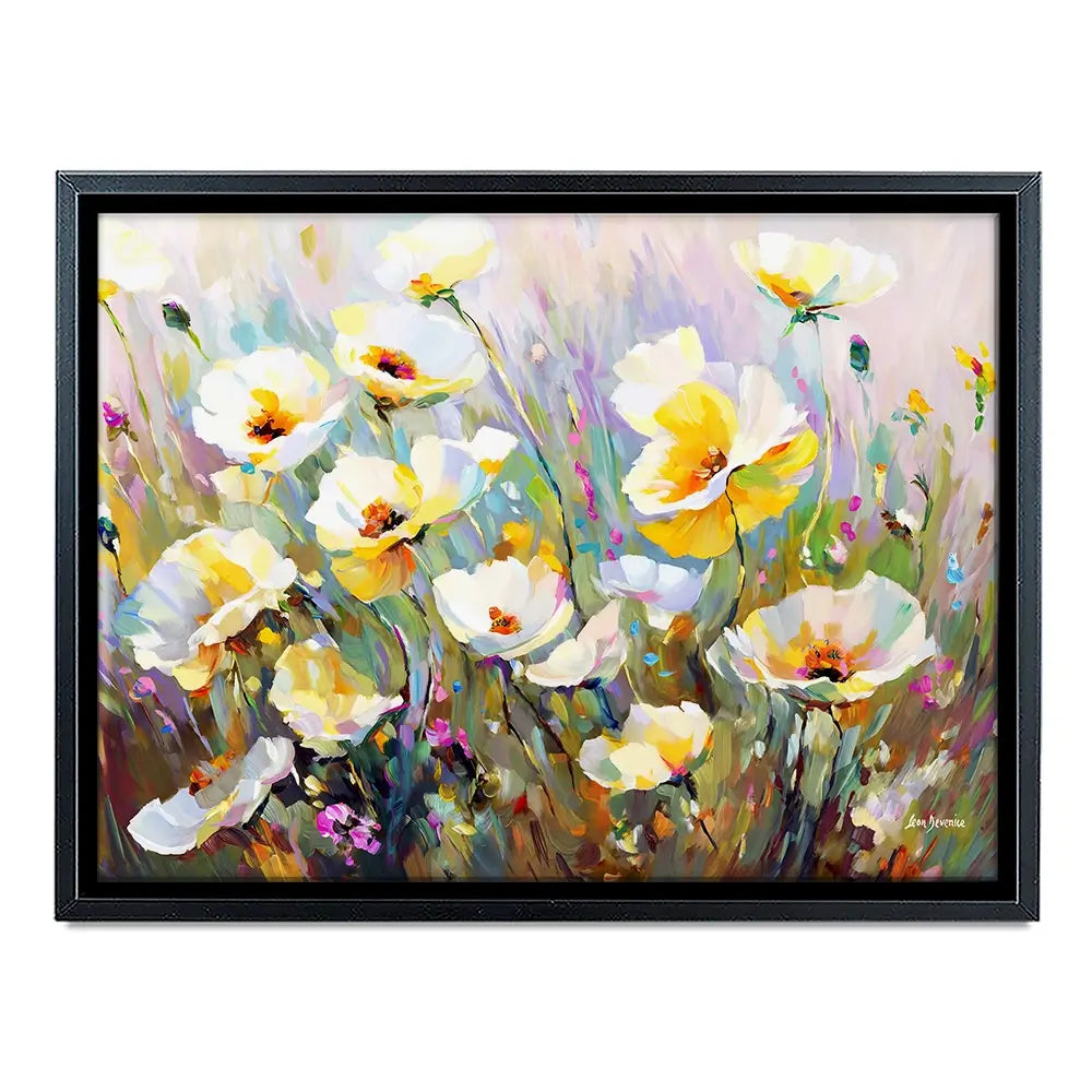 Sunlit Petals Embrace Canvas Print Sunlit Petals Embrace Canvas Print wall art product Leon Devenice