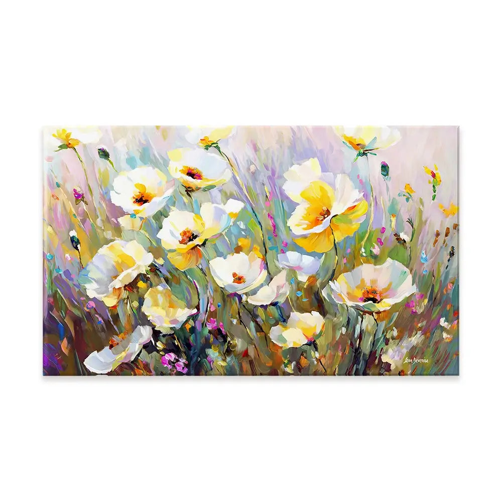 Sunlit Petals Embrace Canvas Print Sunlit Petals Embrace Canvas Print wall art product Leon Devenice