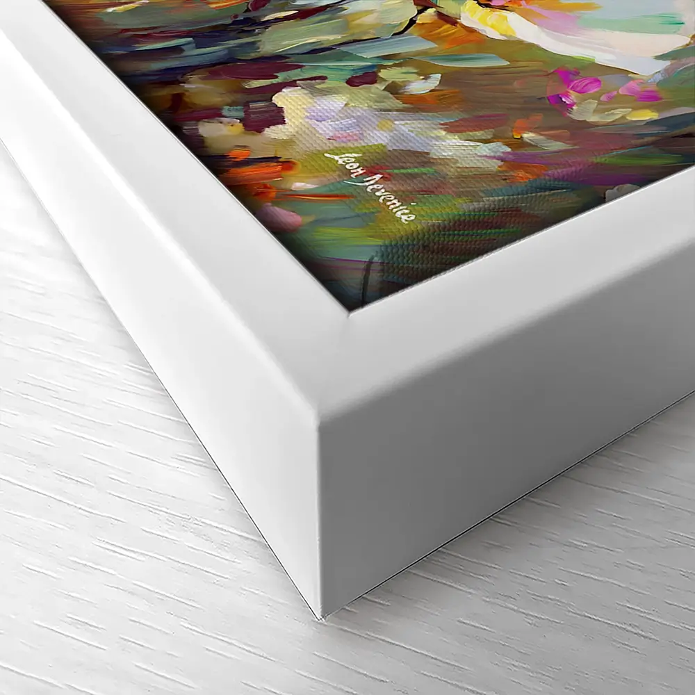 Sunlit Petals Embrace Canvas Print Sunlit Petals Embrace Canvas Print wall art product Leon Devenice