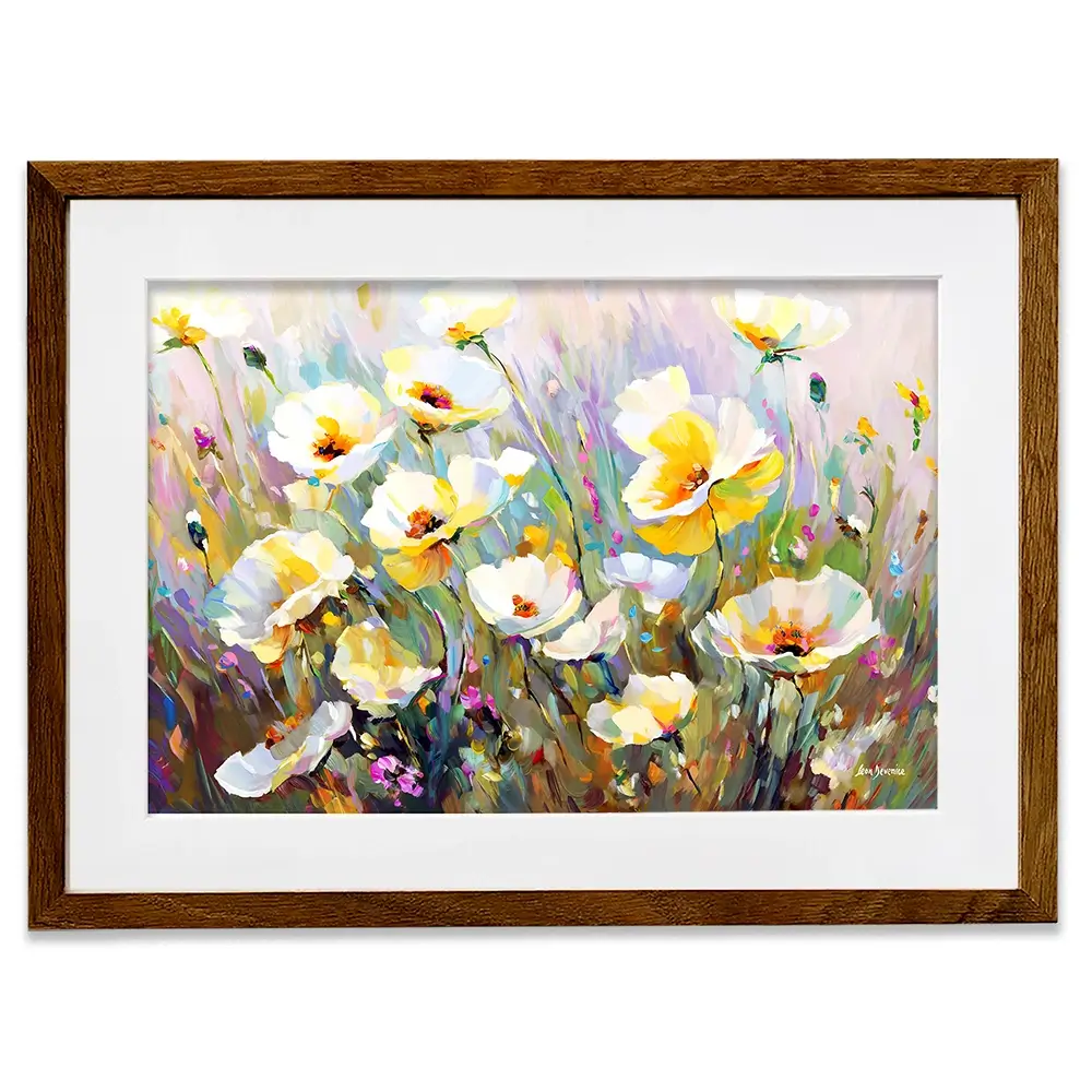 Sunlit Petals Embrace Framed Art Print Sunlit Petals Embrace Framed Art Print wall art product Leon Devenice